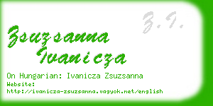 zsuzsanna ivanicza business card